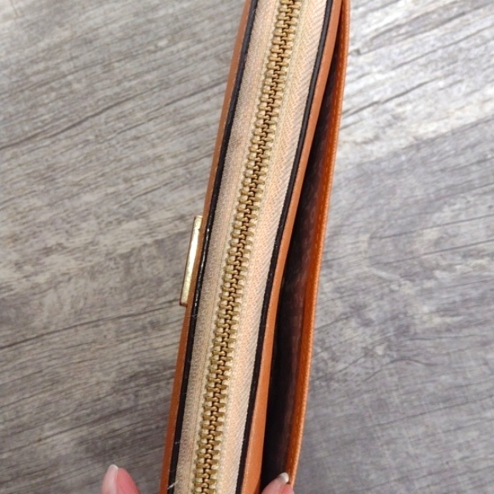 Kate Spade Newbury Lane Leather Zip around Wallet Rose Gold - Picture 6 of 9
